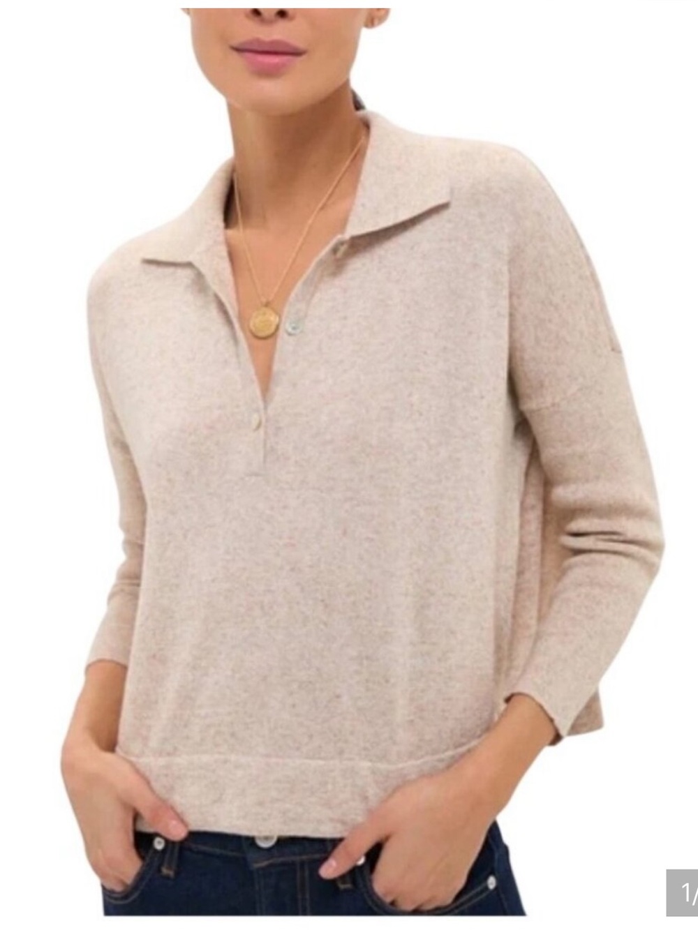 TUCKERNUCK Tan Clayton Long Sleeve Knit Polo